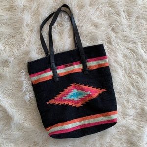 Rip Curl Aztec Black Shopping Tote Purse Bag